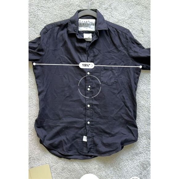 FRANK & EILEEN Eileen Featherweight In Navy, XXS $228 D17 - Picture 7 of 7